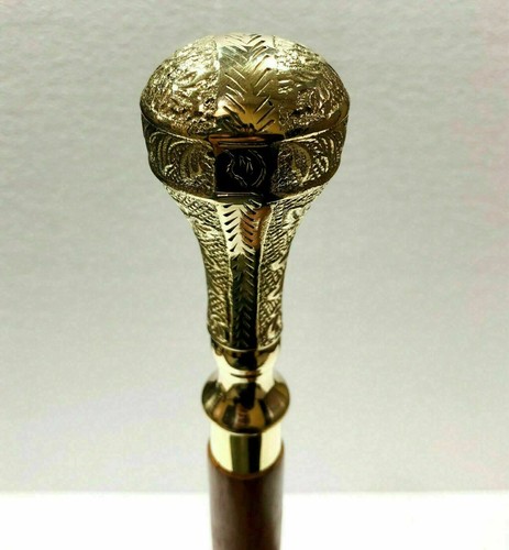 Vintage wooden walking stick - vintage,